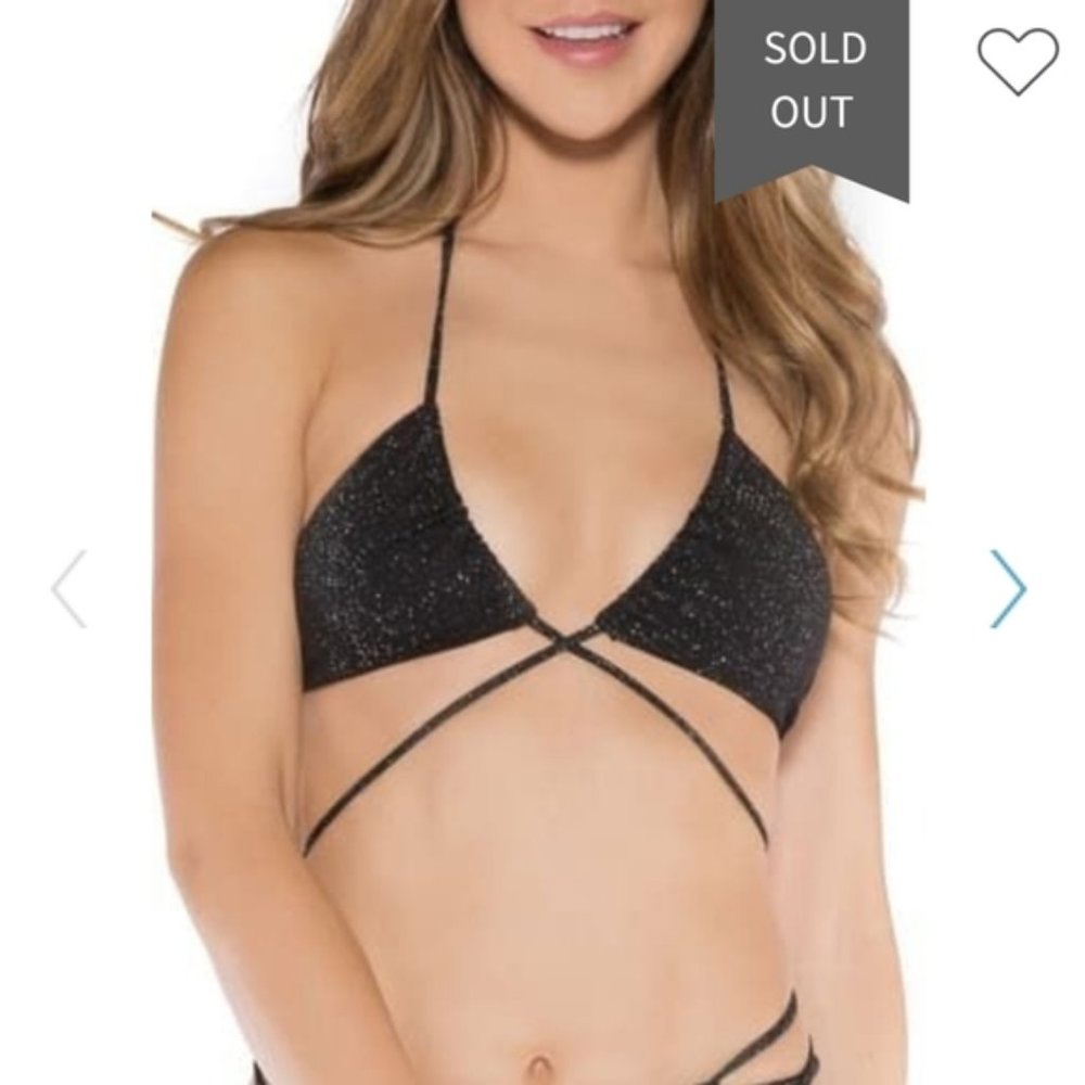 Byrds Of Paradise Glitter Shimmer Bikini Swim Top